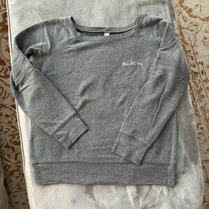 EUC "Rosé All Day" Boat Neck Gray Sweatshirt from Chandon Vineyard Sz XL